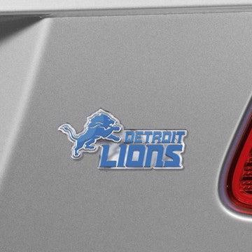 Wholesale-Detroit Lions Embossed Color Emblem 2 NFL Exterior Auto Accessory - Aluminum Color SKU: 60598