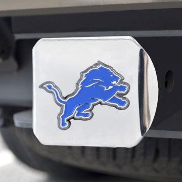 Wholesale-Detroit Lions Hitch Cover NFL Color Emblem on Chrome Hitch - 3.4" x 4" SKU: 22558