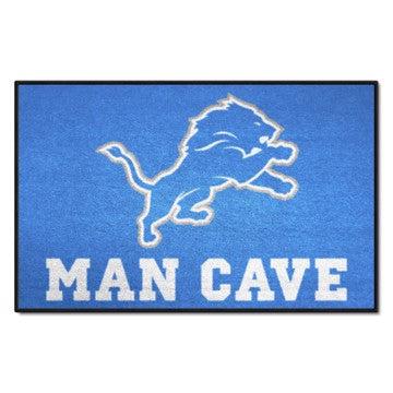 Wholesale-Detroit Lions Man Cave Starter NFL Accent Rug - 19" x 30" SKU: 14301