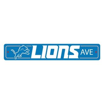 Wholesale-Detroit Lions Team Color Street Sign Décor 4in. X 24in. Lightweight NFL Lightweight Décor - 4" X 24" SKU: 32210