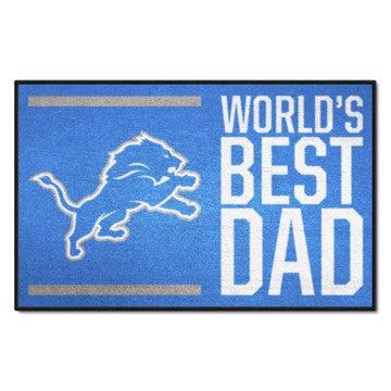 Wholesale-Detroit Lions World's Best Dad Starter Mat NFL Accent Rug - 19" x 30" SKU: 18167