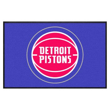 Wholesale-Detroit Pistons 4X6 High-Traffic Mat with Rubber Backing NBA Commercial Mat - Landscape Orientation - Indoor - 43" x 67" SKU: 9913