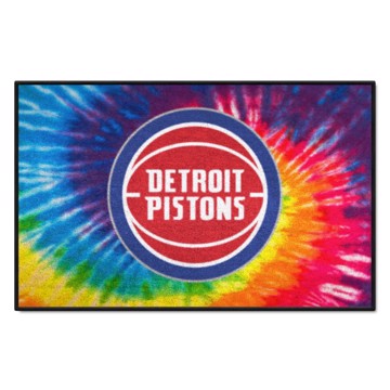 Wholesale-Detroit Pistons Starter Mat - Tie Dye NBA Accent Rug - 19" x 30" SKU: 34383