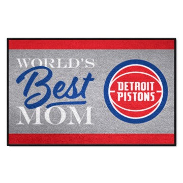 Wholesale-Detroit Pistons Starter Mat - World's Best Mom NBA Accent Rug - 19" x 30" SKU: 34177