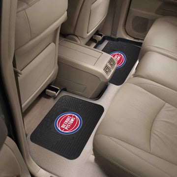 Wholesale-Detroit Pistons Utility Mat Set NBA Back Seat Car Floor Mats - 2 Piece Set - 14" x 17" SKU: 12370