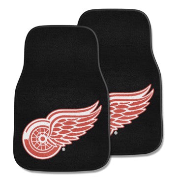 Wholesale-Detroit Red Wings 2-pc Carpet Car Mat Set NHL Auto Floor Mat - 2 piece Set - 17" x 27" SKU: 10724