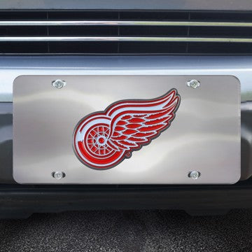 Wholesale-Detroit Red Wings Diecast License Plate NHL Exterior Auto Accessory - 12" x 6" SKU: 24538