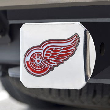 Wholesale-Detroit Red Wings Hitch Cover NHL Color Emblem on Chrome Hitch - 3.4" x 4" SKU: 22767