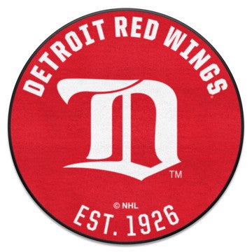 Wholesale-Detroit Red Wings Roundel Mat - Retro Collection NHL Accent Rug - Round - 27" diameter SKU: 35476
