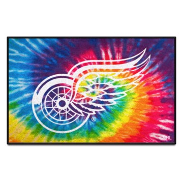 Wholesale-Detroit Red Wings Starter Mat - Tie Dye NHL Accent Rug - 19" x 30" SKU: 34480