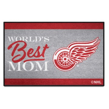Wholesale-Detroit Red Wings Starter Mat - World's Best Mom NHL Accent Rug - 19" x 30" SKU: 34147