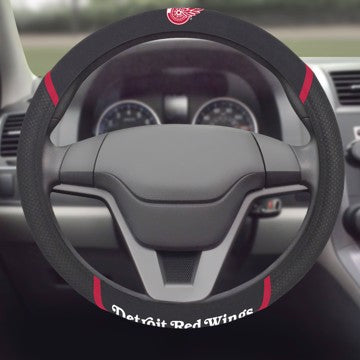 Wholesale-Detroit Red Wings Steering Wheel Cover NHL Universal Fit - 15" x 15" SKU: 14792