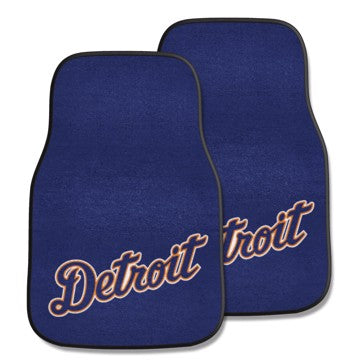 Wholesale-Detroit Tigers 2-pc Carpet Car Mat Set MLB Auto Floor Mat - 2 piece Set - 17" x 27" SKU: 31404