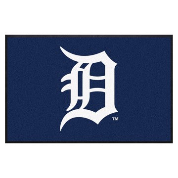 Wholesale-Detroit Tigers 4X6 High-Traffic Mat with Durable Rubber Backing MLB Commercial Mat - Landscape Orientation - Indoor - 43" x 67" SKU: 9839