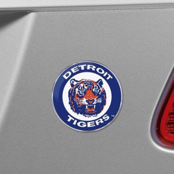 Wholesale-Detroit Tigers Embossed Color Emblem 2 MLB Exterior Auto Accessory - Aluminum Color SKU: 60583
