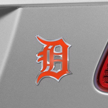 Wholesale-Detroit Tigers Embossed Color Emblem MLB Exterior Auto Accessory - Aluminum Color SKU: 60404