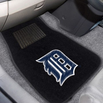 Wholesale-Detroit Tigers Embroidered Car Mat Set MLB Auto Floor Mat - 2 piece Set - 17" x 25.5" SKU: 10750