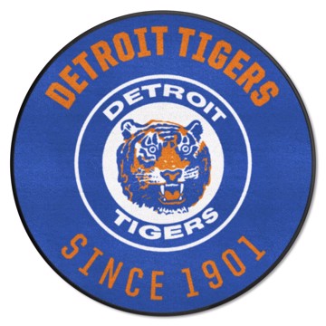 Wholesale-Detroit Tigers Roundel Mat - Retro Collection MLB Accent Rug - Round - 27" diameter SKU: 1915