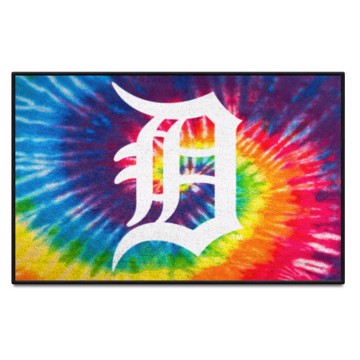 Wholesale-Detroit Tigers Starter Mat - Tie Dye MLB Accent Rug - 19" x 30" SKU: 34931