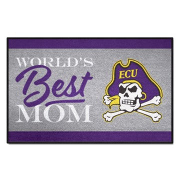 Wholesale-East Carolina Pirates Starter Mat - World's Best Mom 19"x30" SKU: 34539