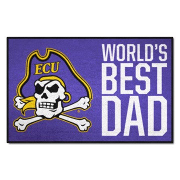 Wholesale-East Carolina Pirates World's Best Dad Starter Mat 19"x30" SKU: 31225