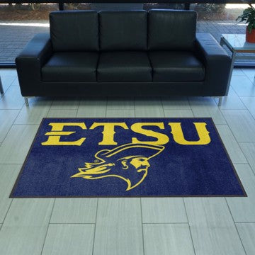Wholesale-East Tennessee Buccaneers 4X6 High-Traffic Mat with Durable Rubber Backing - Landscape Orientation SKU: 9676