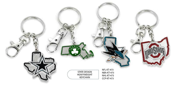 {{ Wholesale }} Eastern Michigan Eagles State Design Heavyweight Keychains 