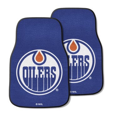 Wholesale-Edmonton Oilers 2-pc Carpet Car Mat Set NHL Auto Floor Mat - 2 piece Set - 17" x 27" SKU: 10388