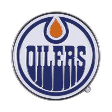 Wholesale-Edmonton Oilers Color Emblem NHL Exterior Auto Accessory - Color Emblem - 2" x 3.2" SKU: 22769