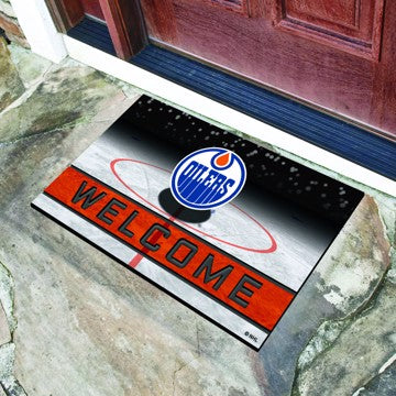 Wholesale-Edmonton Oilers Crumb Rubber Door Mat NHL Outdoor Door Mat - 18" x 30" SKU: 21272