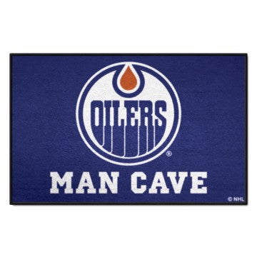 Wholesale-Edmonton Oilers Man Cave Starter NHL Accent Rug - 19" x 30" SKU: 14430