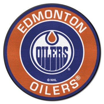 Wholesale-Edmonton Oilers Roundel Mat NHL Accent Rug - Round - 27" diameter SKU: 18872
