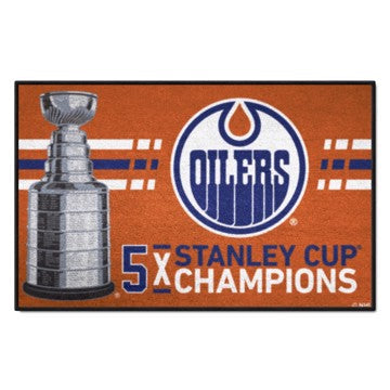 Wholesale-Edmonton Oilers Starter Mat - Dynasty NHL Accent Rug - 19"x30" SKU: 34290