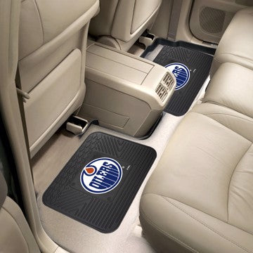 Wholesale-Edmonton Oilers Utility Mat Set NHL Back Seat Car Floor Mats - 2 Piece Set - 14" x 17" SKU: 12396