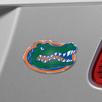 Wholesale-Florida Embossed Color Emblem University of Florida Embossed Color Emblem 3.25” x 3.25” - "Gator Head" Logo SKU: 60521