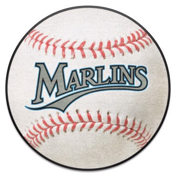 Wholesale-Florida Marlins Baseball Mat - Retro Collection MLB Accent Rug - Round - 27" diameter SKU: 2222