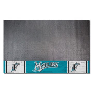 Wholesale-Florida Marlins Grill Mat - Retro Collection MLB Vinyl Mat - 26" x 42" SKU: 2221