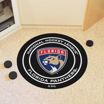 Wholesale-Florida Panthers Puck Mat NHL Accent Rug - Round - 27" diameter SKU: 10539