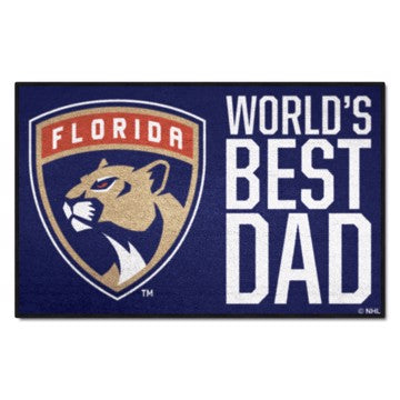 Wholesale-Florida Panthers Starter Mat - World's Best Dad NHL Accent Rug - 19" x 30" SKU: 31156