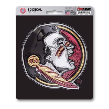 Wholesale-Florida State 3D Decal Florida State University 3D Decal 5” x 6.25” - "Seminole" Logo SKU: 62809