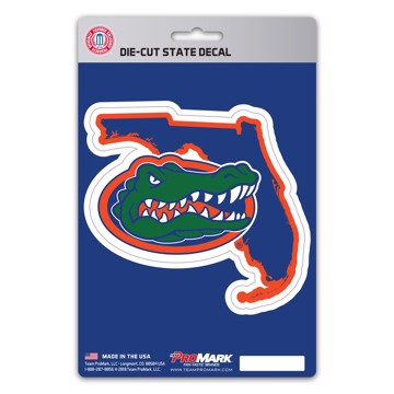 Wholesale-Florida State Shape Decal University of Florida State Shape Decal 5” x 6.25” - "Gator Head" Logo / Shape of Florida SKU: 61325