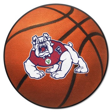 Wholesale-Fresno State Bulldogs Basketball Mat 27" diameter SKU: 4889