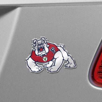 Wholesale-Fresno State Embossed Color Emblem 2 Fresno State Embossed Color Emblem 2 3.25” x 3.25 - "Bulldog" Primary Logo SKU: 60670