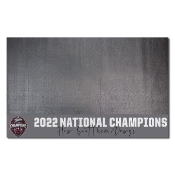 Wholesale-Georgia Bulldogs 2022-23 National Champions Grill Mat Vinyl Mat - 26" x 42" SKU: 38448