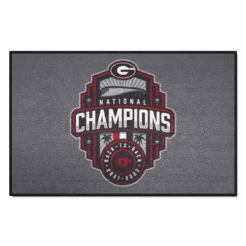 Wholesale-Georgia Bulldogs 2022-23 National Champions Starter Mat Accent Rug - 19" x 30" SKU: 38414