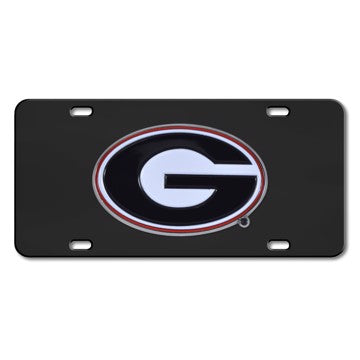 Wholesale-Georgia Bulldogs Black Diecast License Plate 12"x6" SKU: 33620