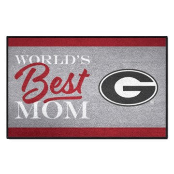 Wholesale-Georgia Bulldogs Starter Mat - World's Best Mom 19"x30" SKU: 34541