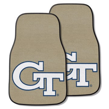 Wholesale-Georgia Tech Yellow Jackets 2-pc Carpet Car Mat Set 17in. x 27in. - 2 Pieces SKU: 5082