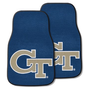 Wholesale-Georgia Tech Yellow Jackets 2-pc Carpet Car Mat Set 17in. x 27in. - 2 Pieces SKU: 5535