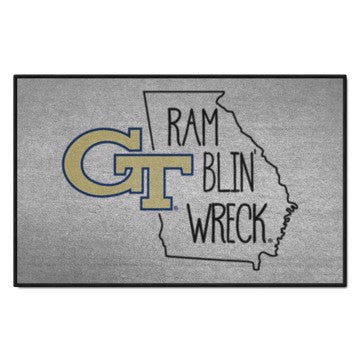 Wholesale-Georgia Tech Yellow Jackets Southern Style Starter Mat 19"x30" SKU: 21112